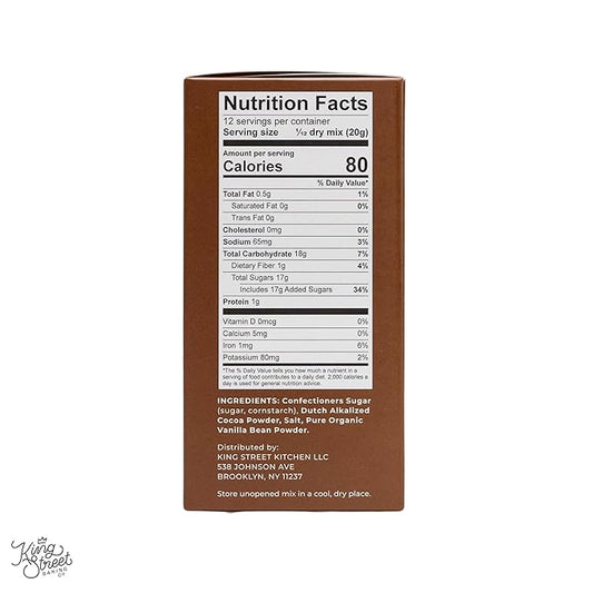 King Street Baking Co Chocolate Frosting Mix - 4 Ingredient Icing for Cake - Real Cocoa, Vanilla - Frosts 12 Cupcakes (3Pack)