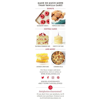 Miss Jones Baking Organic Yellow Cake and Cupcake Mix, Non-GMO, Vegan-Friendly, Moist and Fluffy: Vanilla (Pack of 2)