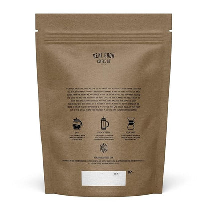Real Good Coffee Company Medium Roast Ground Coffee - Ground Donut Coffee Flavor - Espresso & French Press Friendly - Crafted from 100% Arabica Beans - 32 Oz - Pack of 1