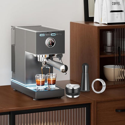 58mm Espresso Accessories Kit, Coffee Distributor and Tamper Leveler, WDT Tool and Dosing Funnel Set Fits Espresso Coffee Machines and 58 mm Portafilters