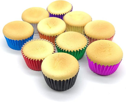 Standard Hot Pink Foil Cupcake Liners Muffin Baking Cups for Party and More, 100-Count