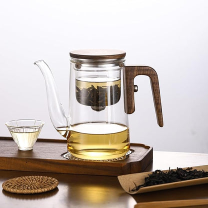Teapot,Magic Witchcraft Enchanted Glass Teapot, Detachable Loose Tea Glass Infuser,27 Ounces (about 800 ml)