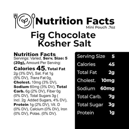 The Panza Fig Chocolate Kosher Salt Gourmet Cookie Snack Thin & Crispy | Organic, Non-GMO, 100% Natural Ingredients | Mini Pouch 0.7 oz