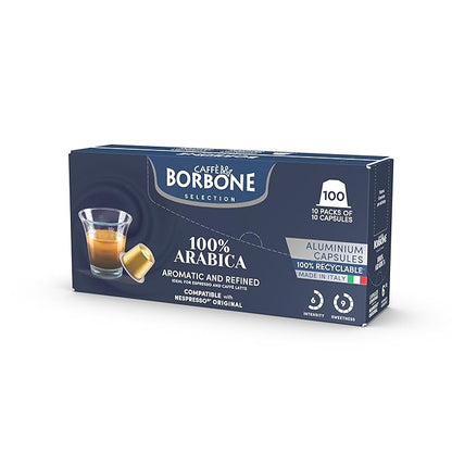 Caffe Borbone Aluminum Coffee Pods, 100% Arabica, Medium Roast, Aromatic and Refined, Genuine Italian Coffee - NOT compatible with Vertuo - 50 Count
