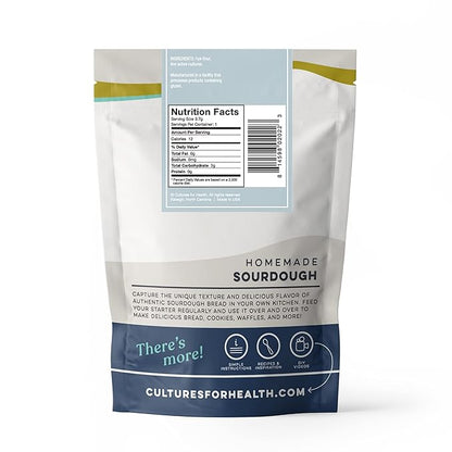 Cultures for Health Rye Sourdough Starter | Heirloom Style Dehydrated Culture for Baking Artisan Bread | DIY English Muffins, Noodles, Waffles, & More | Non-GMO Prebiotic Sourdough Bread