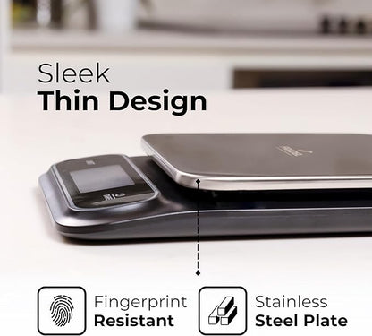 Fradel 0.1g Digital Kitchen Food Scale in Grams & Ounces - 11lb, for Cooking, Baking, Weight Loss - Square