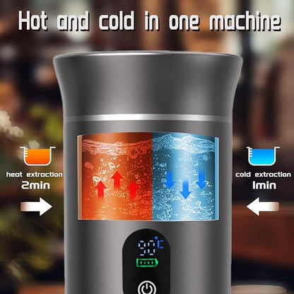 3-in-1 Portable Espresso Machine for Travel & Camping- 20 Bar Self-Heating Portable Coffee Maker with USB-C LED Display Car Coffee Maker, Compatible with Grounds&Capsules(Ns&DG) for RV, Hiking, Office