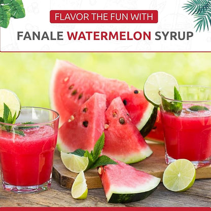 Fanale Premium Flavoring Concentrated Syrup for Bubble Tea 11 lb | Watermelon Flavor Syrup | for Boba Tea, Smoothies, Slushes, Desserts | 11lb | SRP130