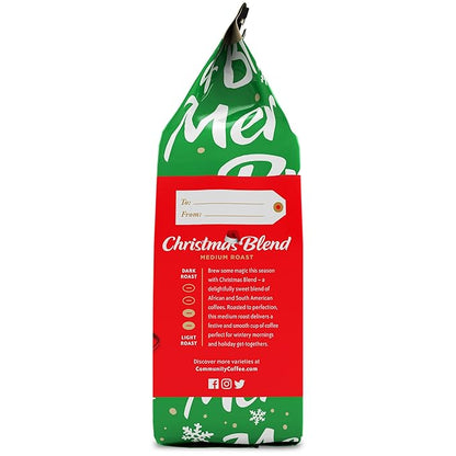 Community Coffee Christmas Blend Ground Coffee, Medium Roast, 12 oz Bag (Pack of 6)