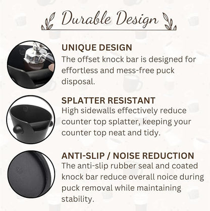 Espresso Knock Box, Espresso Machine Accessories, Coffee Espresso Accessories, Knockbox Espresso, Knock Box Espresso, Coffee Grounds Container Disposal, Espresso Knock Box and Tamp Station