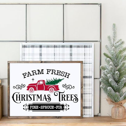 Christmas Stencils for Painting A4 Christmas Stencils for Crafts Reusable Holiday Drawing Templates for Wood Fabrics Door Mat Porch Hanger Winter Decor(XMS Stencil A402/10P)
