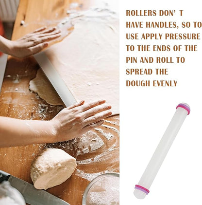 Fondant Rolling Pin 9 Inch Non-Stick Dough Pastry Roller Adjustable Kitchen Utensils for Fondant, Pie Crust, Cookie, Pastry
