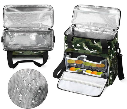 Camouflage Green Coffee Maker Carring Bag for Keurig K-Mini or K-Mini Plus, Single Serve Coffee Brewer Carrying Case with Multiple Pockets for K-Cup Pods,Storage mini Tote Case for Travel(Bag Only)