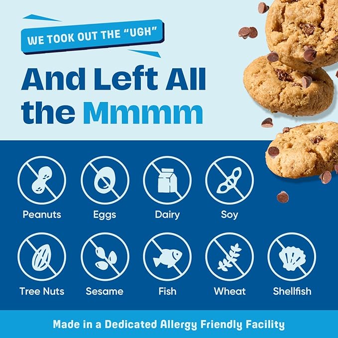 Gluten Free Partake Crunchy Chocolate Chip Cookies - Vegan - Free From the Top 9 Allergens Including Dairy, Wheat, Soy, Eggs, & Peanuts - Safe School & Office Snack (20 Packs, 0.67 oz)
