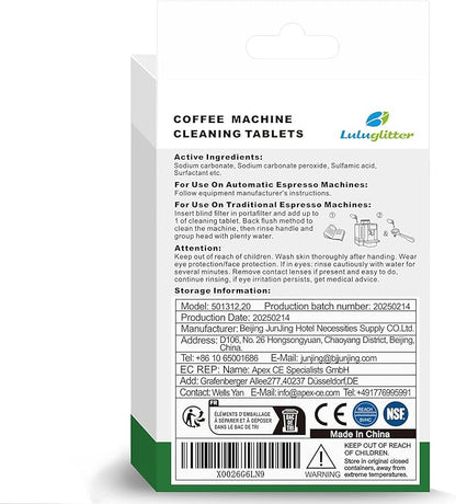 Espresso Machine Cleaning Tablets Coffee Machine Cleaner Compatible with Breville Barista Express, Gaggia, Delonghi, Jura, Philips 16 tabs Convenient removes coffee oils