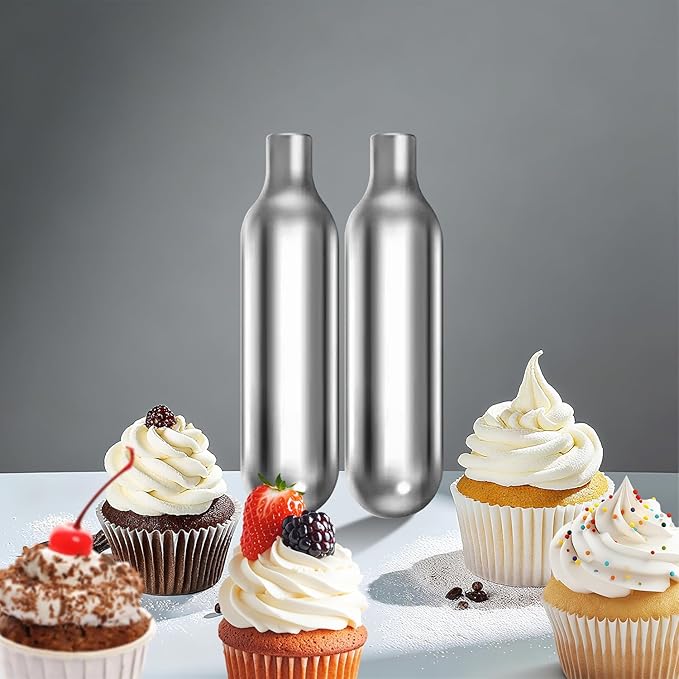 Whipped Cream Charger, Whip Cream Charger 8g Premium Stainless Steel Cartridges for Whipped Cream Dispenser-Pure and Flavor Neutral with Long Shelf Life