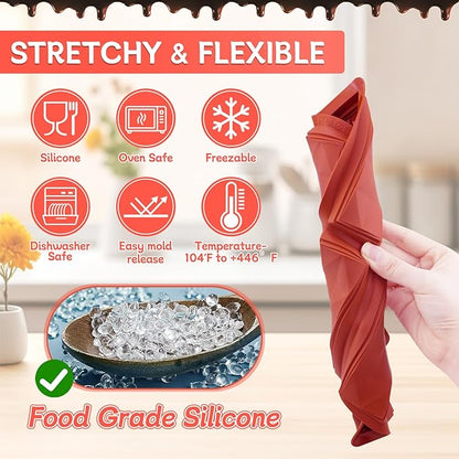 Chocolate Bar Molds Mini Non Stick 2 Pack,Thick Food Silicone Mold for Stuffed Candy Dubai Knafeh Pistachio Granola Bar and Pastry Snacks