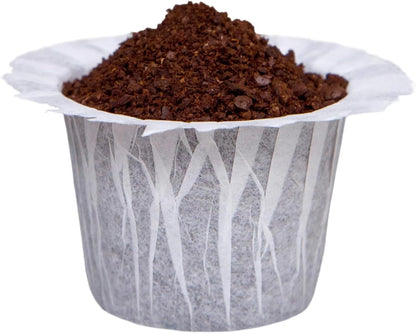 100 Count Disposable Coffee Paper Filters Compatible with Keurig Single Serve 1.0 and 2.0, Fits All Brands Reusable K Cup Filters