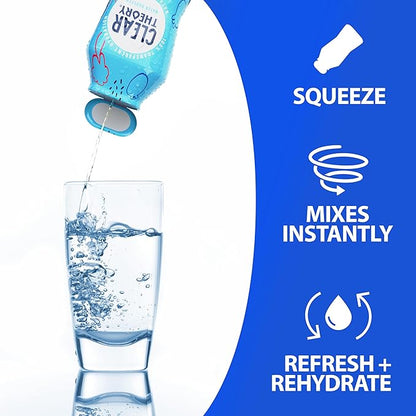 Clear Theory Water Flavoring Drops with Electrolytes – Electrolyte Drink Mix, [Blue Raspberry] Water Enhancer for Kids & Adults, Sugar-Free, Vegan, Gluten-Free, 1-Pack (1.62 fl oz Bottles)