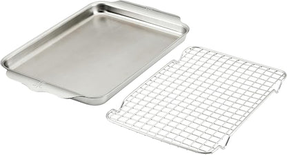 Hestan Provisions OvenBond – 9" x 12.5" Tri-ply Quarter Sheet Pan with Stainless Steel Rack