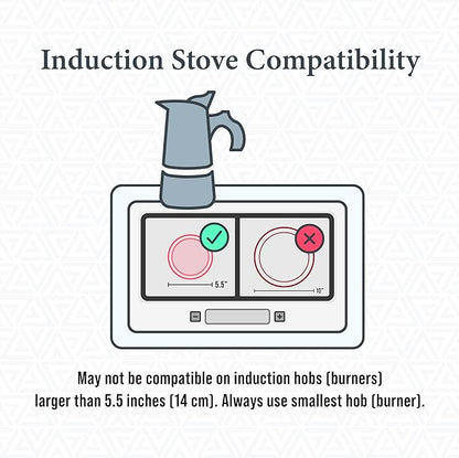 London Sip Glass and Stainless Steel Stovetop Espresso Maker Moka Pot Italian Coffee Percolator, Glass, Medium (10.14 oz)