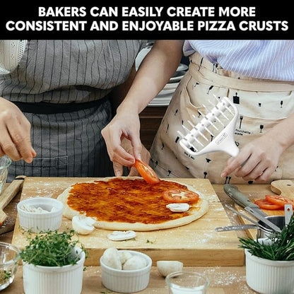 Orblue Pizza Dough Docker, Pastry Roller with Spikes Pizza Docking Tool for Home & Commercial Kitchen - Pizza Making Accessories that Prevent Dough from Blistering Light Gray