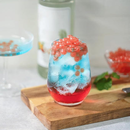 Tea Zone [1 Pound] Pomegranate Popping Pearls, Bursting Pearls for Teas, Shakes, Smoothies, Dessert Toppings