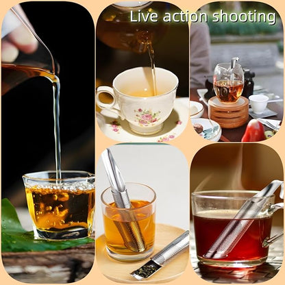 Tea Infusers For Loose Leaf Tea - Stainless Steel Office, Home & Travel - Set of 3 - Includes Strainers, Cleaning Brush
