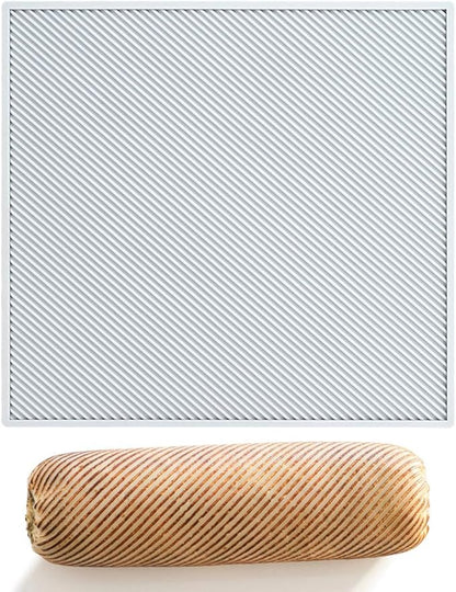 TUKE 3D Cake Lace Mold Stripe Lace Mat Embosser Texture Silicone Mould Fondant Chocolate Stencil Border Bakeware Cake Decorating (A_ Stripe)