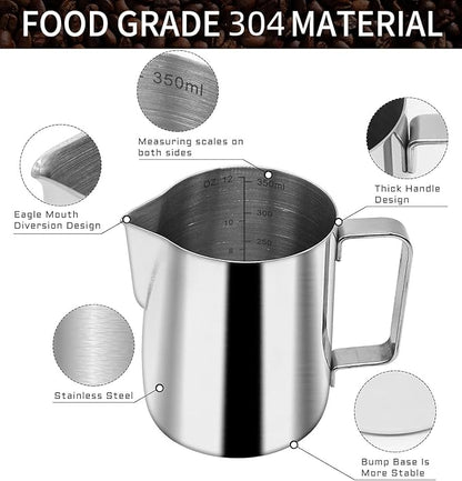 58.5mm,Espresso Accessories Kit, 24PCS Coffee Tamper Set ， Barista Kit, WDT Tool,stainlesss Frothing Pitcher, Stirrer, Tamper Mat, Latte Art Pen ， Coffee puck screen