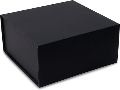 Prime Line Packaging Christmas Gift Boxes with Lids for Presents, Holiday Gift Boxes, Small Black Gift Box for Small Business, Birthdays, Weddings, Graduation, Bulk, 8x8x4, 15 Pack