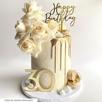 Large Cake Decorating Stencil (PEONIA) Peony Flower Pattern