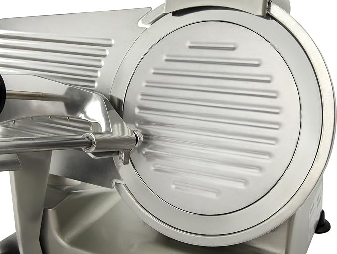 10" Premium Chromium-plated Steel Blade Electric Deli Meat Cheese Food Slicer Commercial and for Home use 240W BESWOOD250