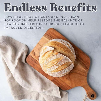 Cultures for Health Whole Wheat Sourdough Starter | Dehydrated Heirloom Culture for DIY Artisan Bread | Perfect for Muffins, Pancakes, Whole Wheat Pasta, & More | Non-GMO Prebiotic Sourdough Bread