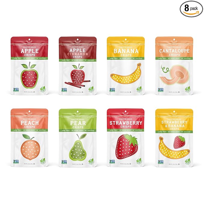 Nature's Turn Nature’s Turn Freeze-Dried Fruit Snacks, Sampler Variety Pack of 8 (1.2 oz Each)