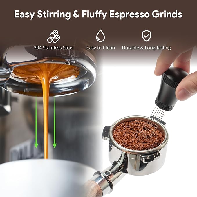51mm Tamper Espresso Accessories Kit: Espresso Tamper Set, Tamper for Espresso Machine Coffee Tamper Espresso Tools Barista Tools | Espresso Kit Espresso Machine Accessories Fit 51mm Portafilters