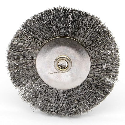 20PCS T-shaped Wire Brushes - Metal Rust Removal, Polishing, Cleaning - 38mm Diameter, 3mm Shaft - Removes Burrs, Dust, and Oxide Layer - Handles Rough Surfaces - Designed for Industrial and DIY Use