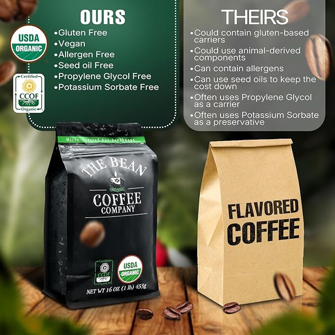 The Bean Organic Coffee Company Peppermint Mocha, Medium Roast, Whole Bean Coffee, 16-Ounce Bag