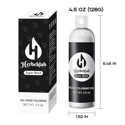 Black Food Coloring Gel 4.5 oz Professional Grade Super Black Food Dye Concentrated Gel Food Coloring for Icing Baking Cake Decorating Fondant Cookie