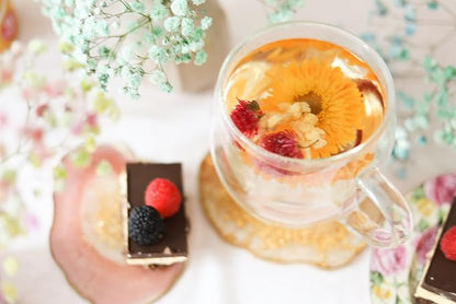 Teabloom Caffeine-Free Petite Blooming Teas - Gift Canister of 12 Assorted Flowering Teas - Ideal with Teabloom Borosilicate Glass Cups or Smaller Teapots