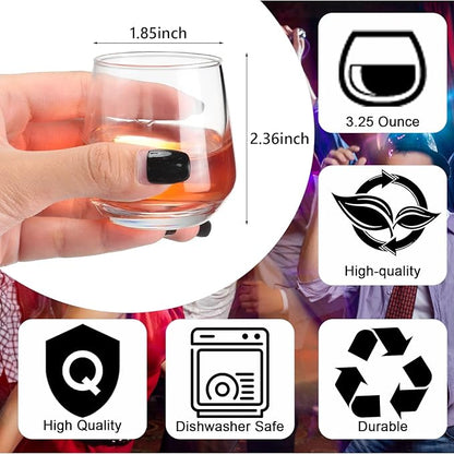 Zopeal 48 Pack Shot Glasses 3.25 oz Tequila Whiskey Tasting Glass Cups Small Liquor and Spirit Bar Shooter for Drinking Tasting Espresso Beer Juice