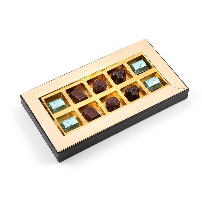 CARIANS Assorted Gourmet Chocolate Truffles Box, Luxury Candy Gift Basket with Dark, Milk & Hazelnut Truffles, Great For Gift Giving, Anniversary, Thanksgiving, Christmas