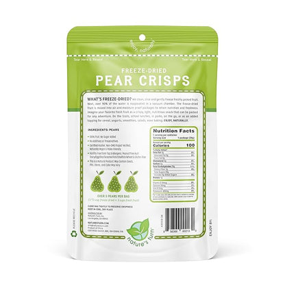 Nature's Turn Freeze-Dried Fruit Snacks, Pear Crisps, Pack of 6 (1.2 oz Each)