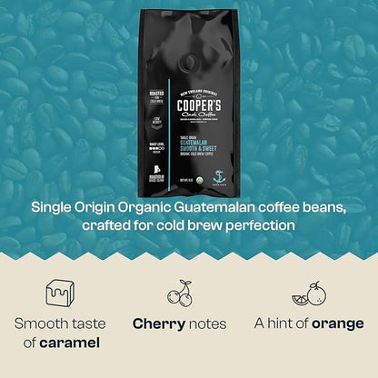Organic Cold Brew Coffee - Guatemalan Coffee Beans Crafted For Cold Brewing - Ground, Medium Roast, 5 lb