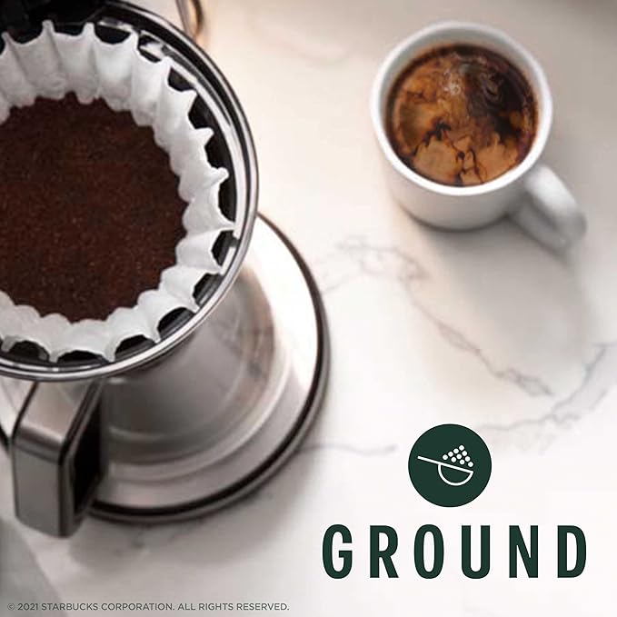 Starbucks Ground Coffee, Vanilla Flavored Coffee, Naturally Flavored, 100% Arabica, 6 bags (11 oz each)
