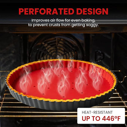Pie Weights for Blind Baking 10" Tart Pan,Silicone Pie Weight for Baking Crust,Reusable Pies Crust Weights – for Pies/Tart/Quich– Food-Safe,Dishwasher Safe – Designed Exclusively for 10 in. Tart Pan