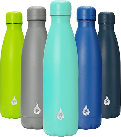 BJPKPK Stainless Steel Water Bottles 17oz Insulated Water Bottle for Travel,Turquoise