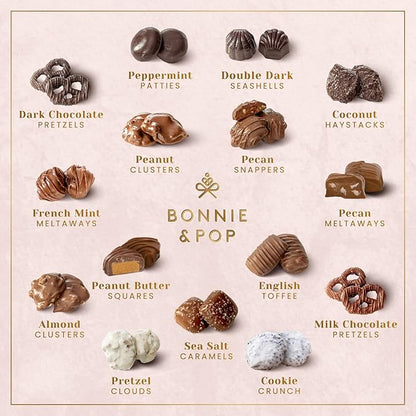 BONNIE AND POP - Birthday Food Gift Basket, Happy Birthday Chocolate, Birthday Gift Box, Food Birthday Gifts for Women and Men, Birthday Treats, Prime Snack Gift Arrangements, Bonnie and Pop