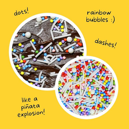 Rainbow Pop! Natural Nonpareil Sprinkles by Supernatural, No Artificial Dyes, Soy Free, Gluten Free, Vegan, 3oz