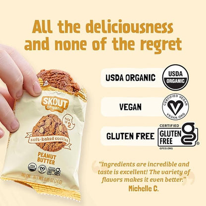 Skout Organic Soft Baked Cookie Variety Pack (3 Pack) | Soft Baked Cookies | Plant-Based | Vegan | Gluten, Dairy, & Soy Free (3 Pack, Variety)
